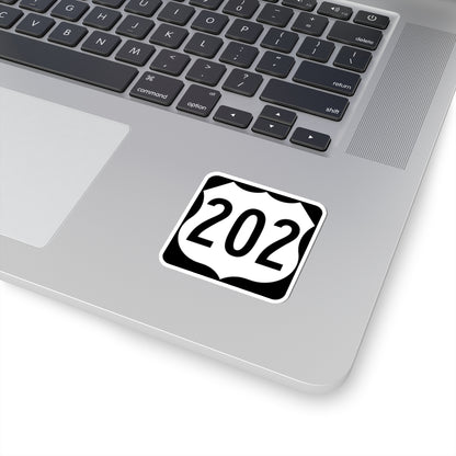 US 202 square (New Hampshire) (Road Sign) STICKER Vinyl Kiss-Cut Decal