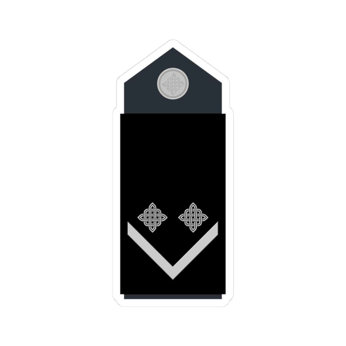 Naramenica odore desetnika HRZ i PZO (Croatia) (Military Rank) STICKER Vinyl Kiss-Cut Decal