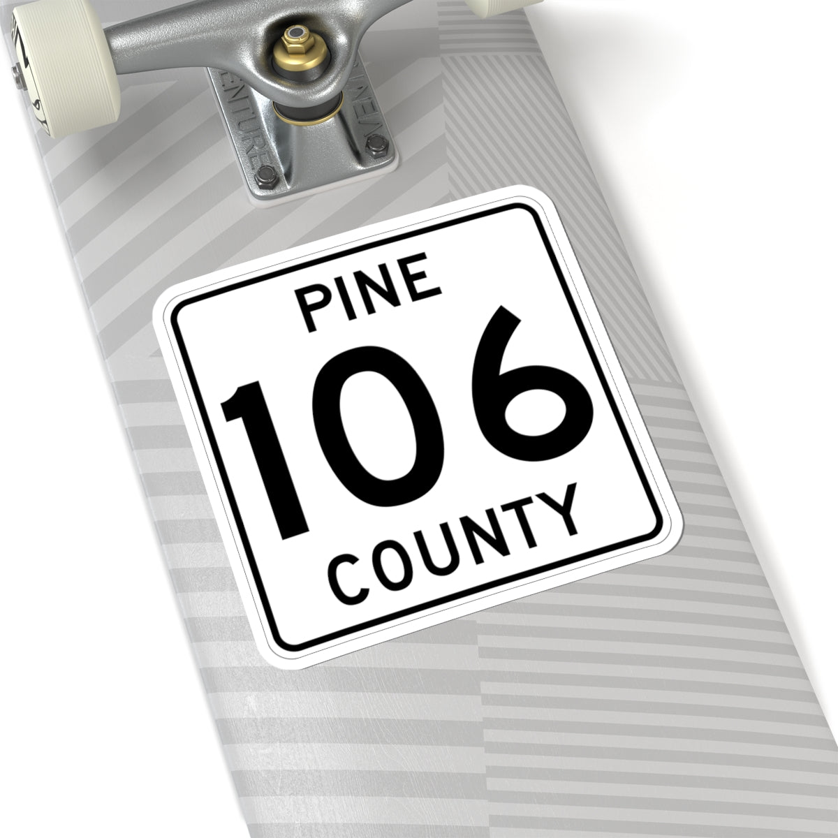 Pine County Route 106 MN (Minnesota) (Road Sign) STICKER Vinyl Kiss-Cut Decal
