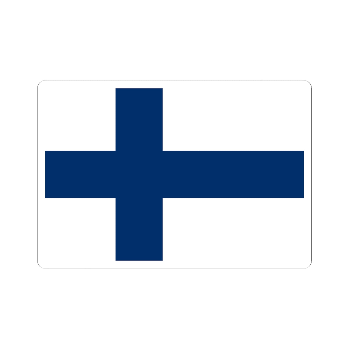 Flag of Finland 3-2 (Finland) STICKER Vinyl Kiss-Cut Decal