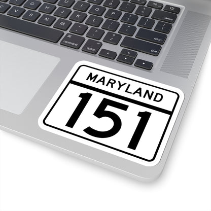 MD Route 151 (Maryland) (Road Sign) STICKER Vinyl Kiss-Cut Decal