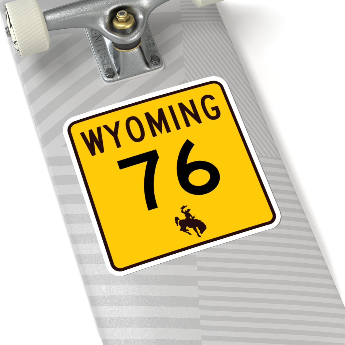 WY-76 (Wyoming) (Road Sign) STICKER Vinyl Kiss-Cut Decal