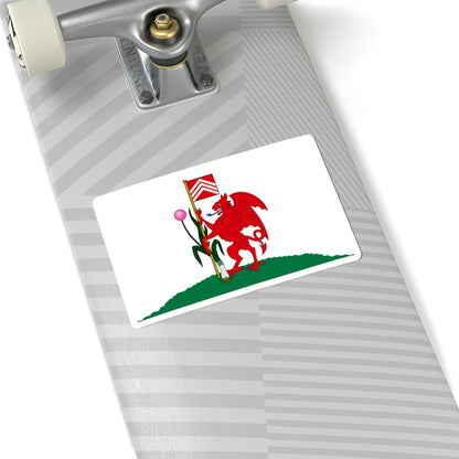 Flag of Cardiff (United Kingdom) STICKER Vinyl Kiss-Cut Decal