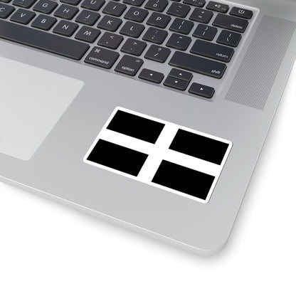 Saint Pirans Flag (England) STICKER Vinyl Kiss-Cut Decal