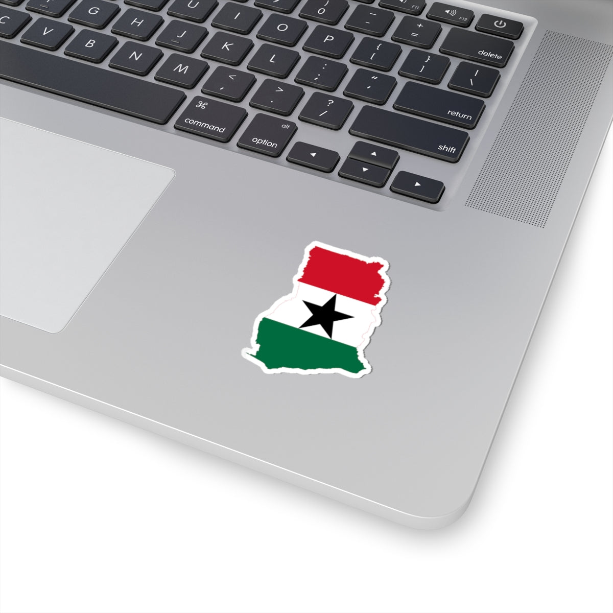 Flag map of Ghana 1964-1966 (Ghana) STICKER Vinyl Kiss-Cut Decal