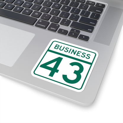 MD Route 43 Business (Maryland) (Road Sign) STICKER Vinyl Kiss-Cut Decal