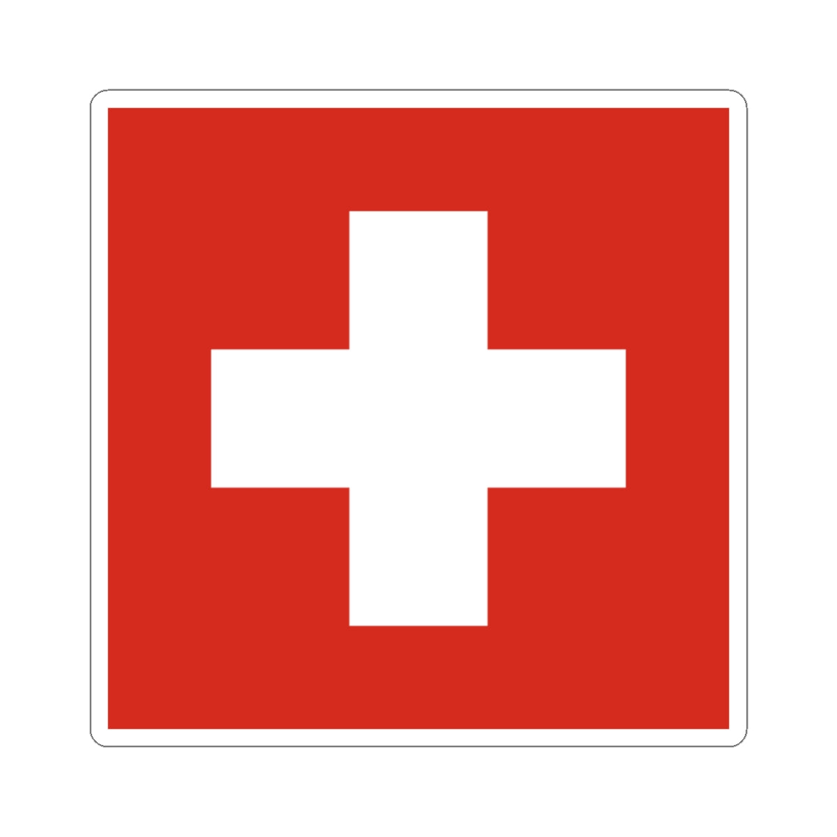 Flag of Switzerland 2-3 (Switzerland) STICKER Vinyl Kiss-Cut Decal