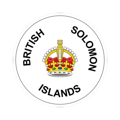 Badge of the Solomon Islands 1906-1947 (Solomon Islands) (Coat of Arms) STICKER Vinyl Kiss-Cut Decal