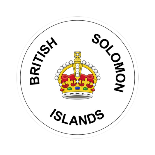 Badge of the Solomon Islands 1906-1947 (Solomon Islands) (Coat of Arms) STICKER Vinyl Kiss-Cut Decal