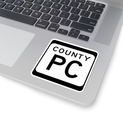 WIS County PC (Wisconsin) (Road Sign) STICKER Vinyl Kiss-Cut Decal