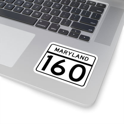 MD Route 160 (Maryland) (Road Sign) STICKER Vinyl Kiss-Cut Decal