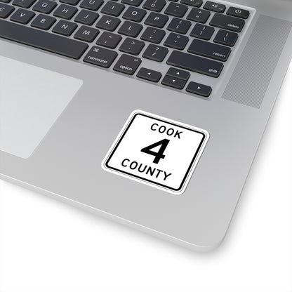 Cook County 4 MN (Minnesota) (Road Sign) STICKER Vinyl Kiss-Cut Decal
