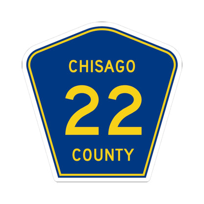 Chisago County 22 (Minnesota) (Road Sign) STICKER Vinyl Kiss-Cut Decal
