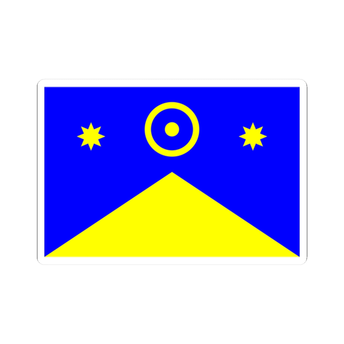 Flag of Novoukrainka raion (Ukraine) STICKER Vinyl Kiss-Cut Decal