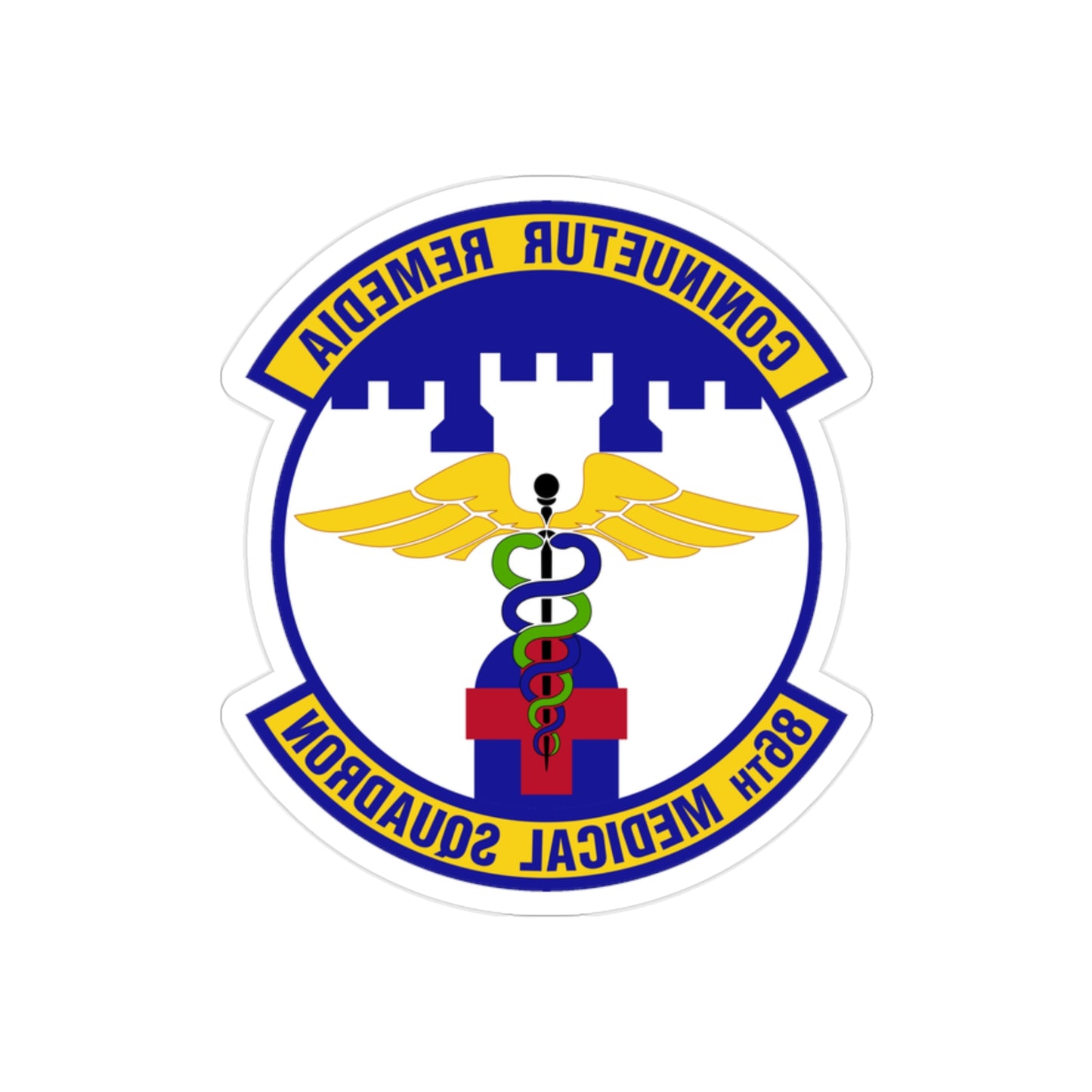 86 Medical Squadron USAFE (U.S. Air Force) REVERSE PRINT Transparent STICKER