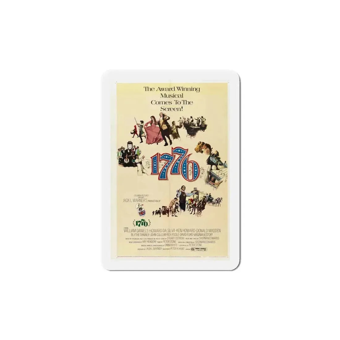 1776 1972 Movie Poster Refrigerator Magnet 6 Inch - The Sticker Space