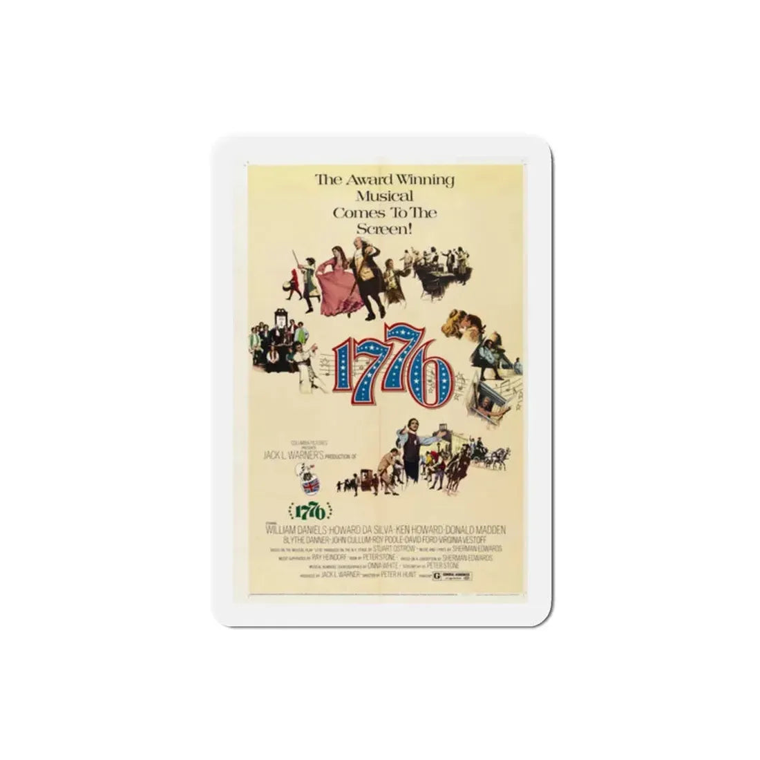 1776 1972 Movie Poster Refrigerator Magnet - The Sticker Space