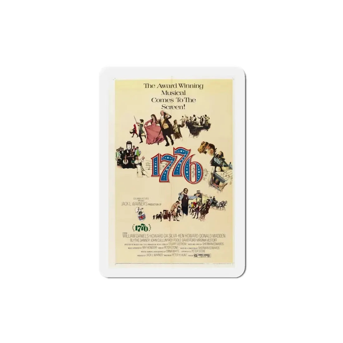 1776 1972 Movie Poster Refrigerator Magnet - The Sticker Space