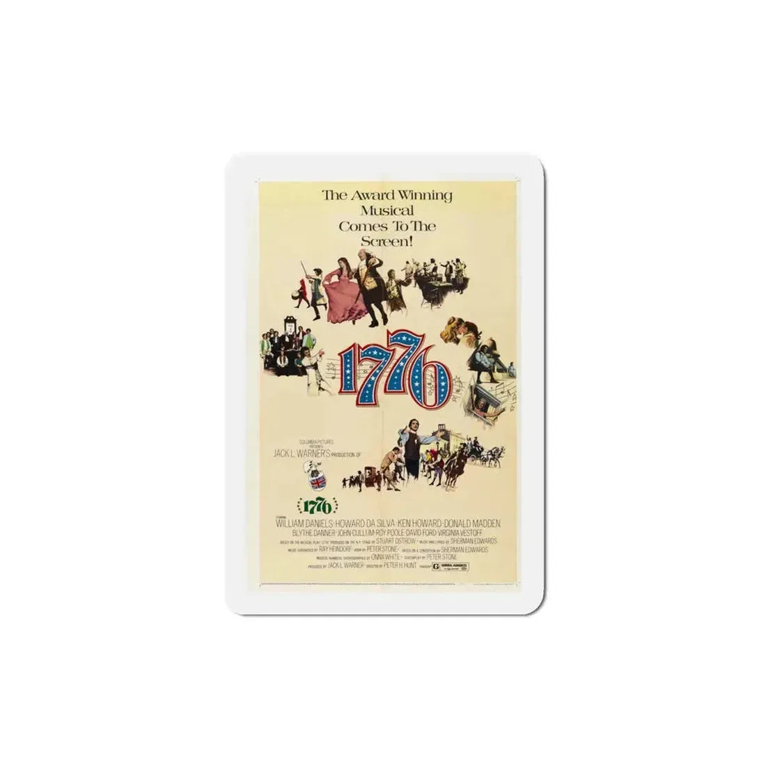 1776 1972 Movie Poster Refrigerator Magnet - The Sticker Space