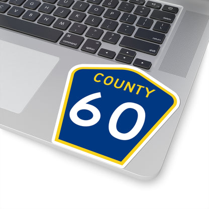 County 60 MN (Minnesota) (Road Sign) STICKER Vinyl Kiss-Cut Decal