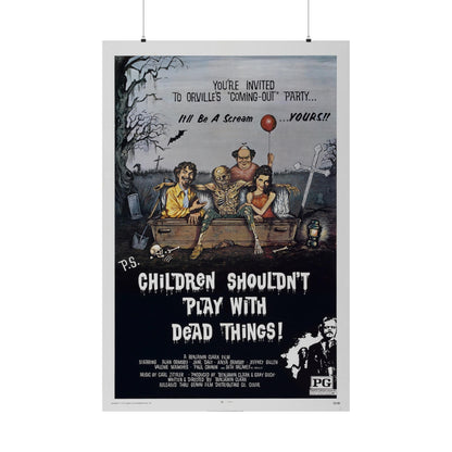 CHILDREN SHOULDN'T PLAY WITH DEAD THINGS 1972 - Paper Movie Poster-36" x 54"-The Sticker Space