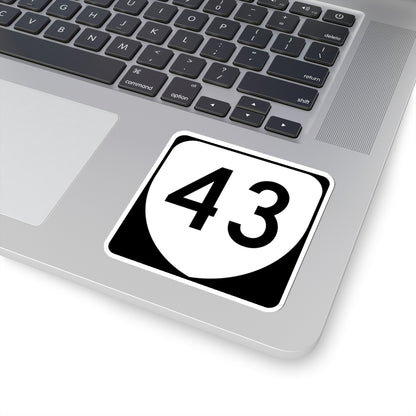 Virginia 43 (Virginia) (Road Sign) STICKER Vinyl Kiss-Cut Decal