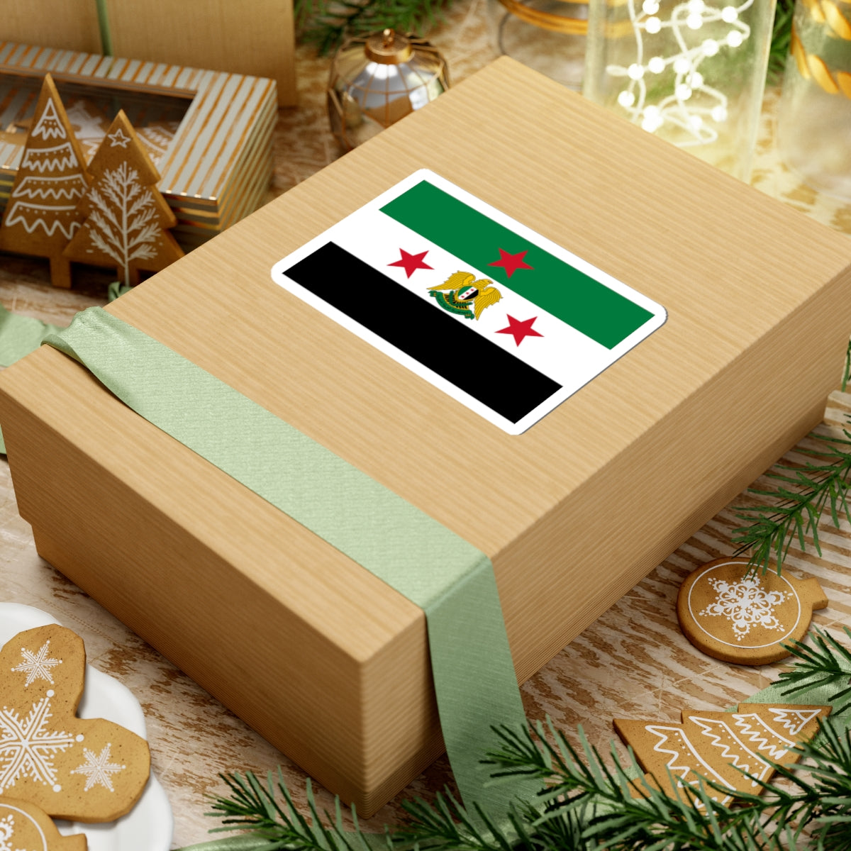 Flag of the Minister of Defense of Syria 2024present (Syria) STICKER Vinyl Kiss-Cut Decal