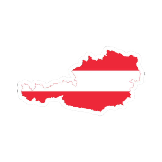 Flag-map of Austria2 (Austria) STICKER Vinyl Kiss-Cut Decal