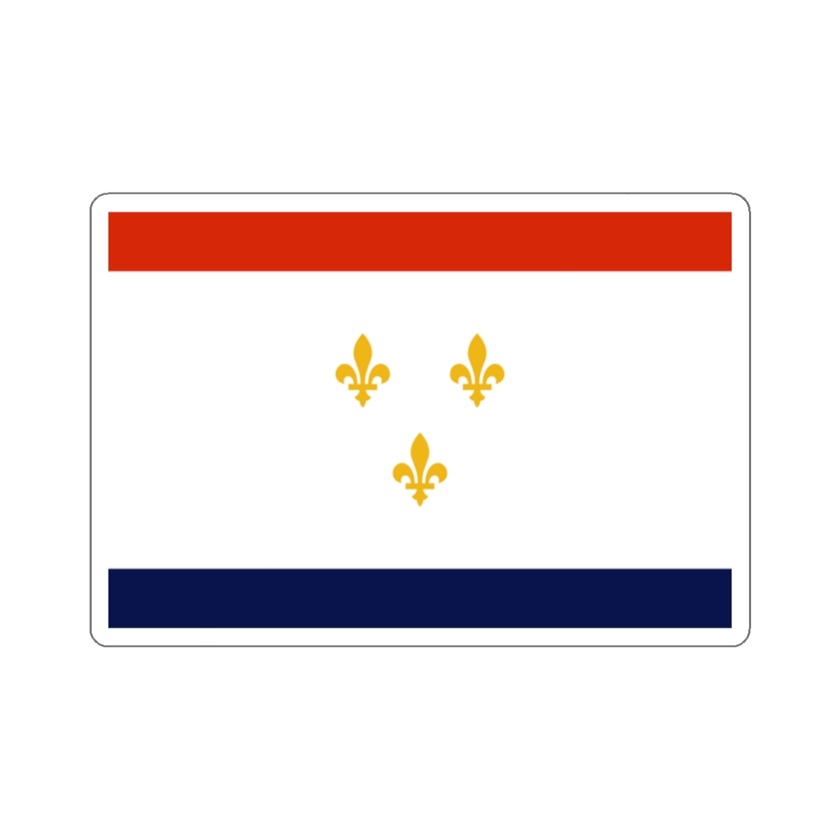 Flag of New Orleans, Louisiana - STICKER Vinyl Kiss-Cut Decal