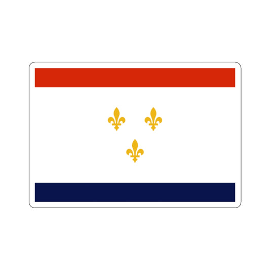 Flag of New Orleans, Louisiana - STICKER Vinyl Kiss-Cut Decal