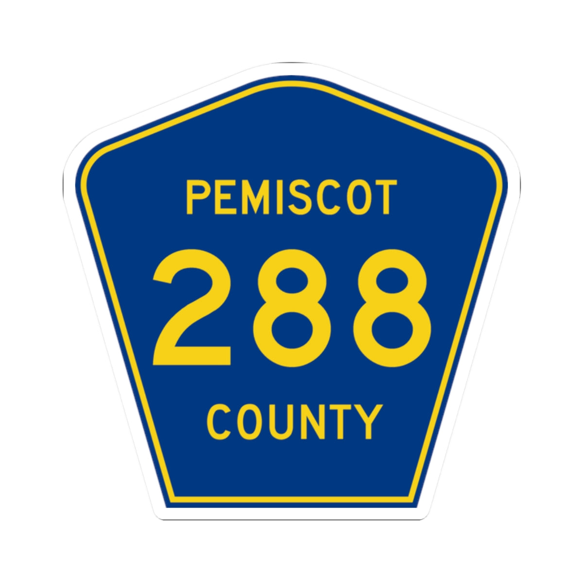 Pemiscot County 288 (Missouri) (Road Sign) STICKER Vinyl Kiss-Cut Decal