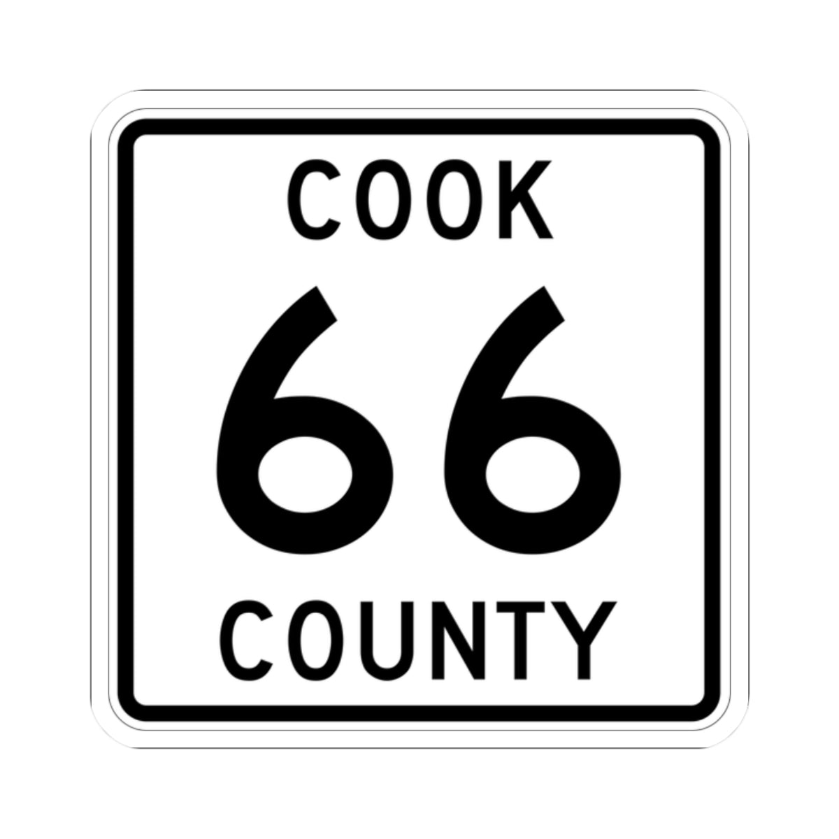 Cook County 66 MN (Minnesota) (Road Sign) STICKER Vinyl Kiss-Cut Decal