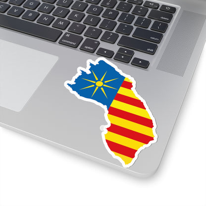 Flag map of Salento (Italy) STICKER Vinyl Kiss-Cut Decal