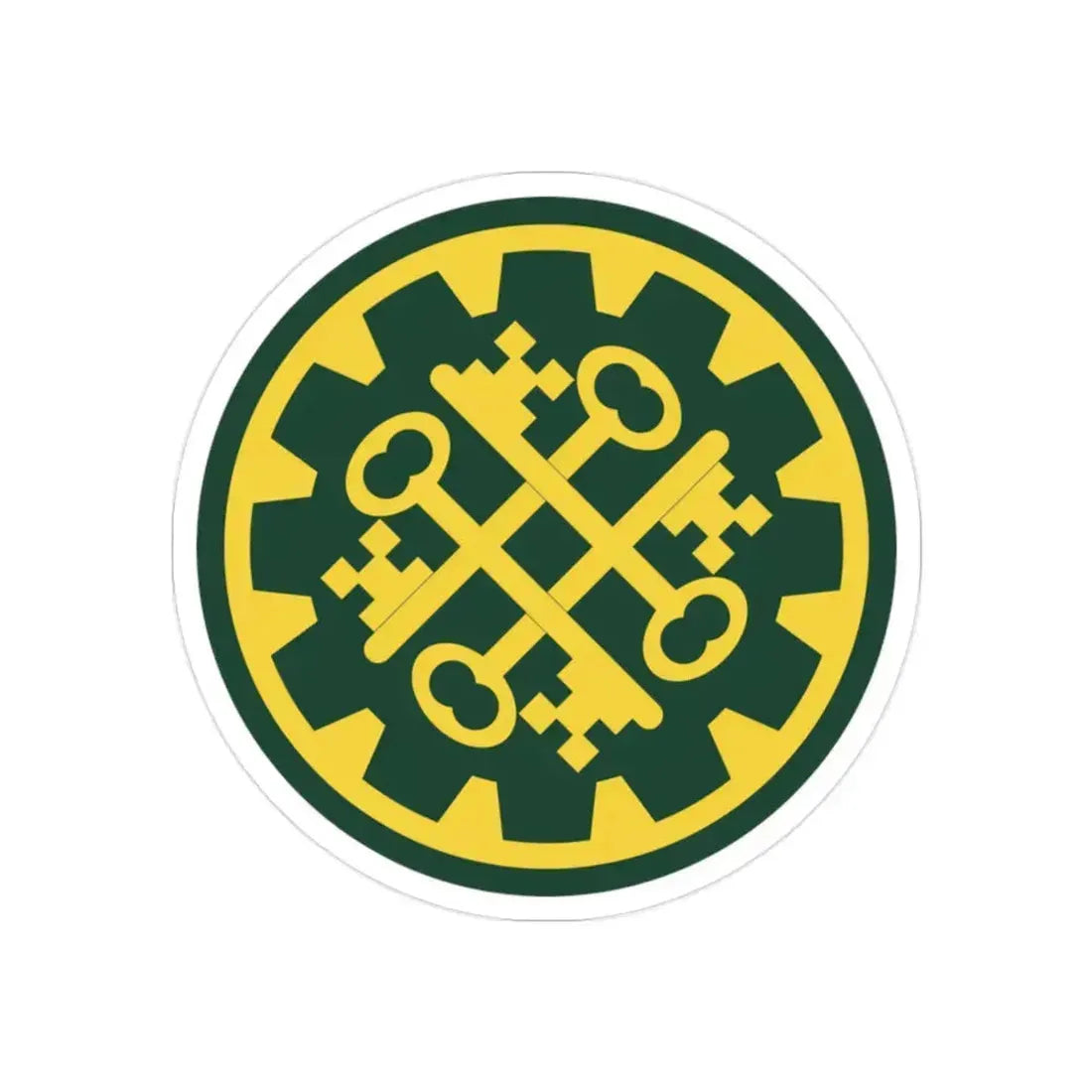 177th Military Police Brigade (U.S. Army) REVERSE PRINT Transparent Die-Cut STICKER 2 Inch Die-Cut Transparent - The Sticker Space