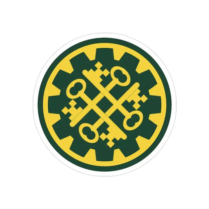 177th Military Police Brigade (U.S. Army) REVERSE PRINT Transparent Die-Cut STICKER 2 Inch Die-Cut Transparent - The Sticker Space