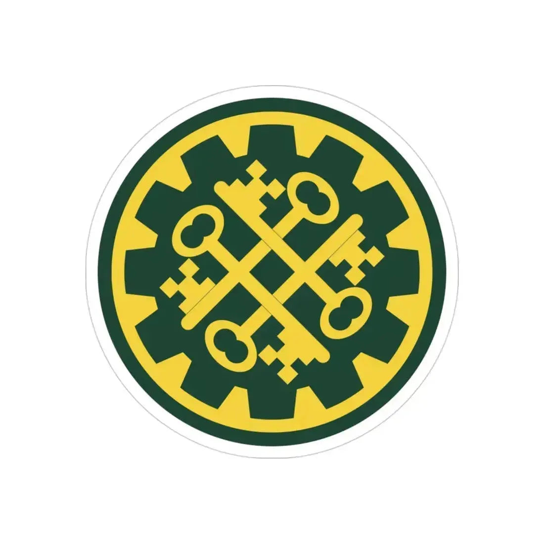 177th Military Police Brigade (U.S. Army) REVERSE PRINT Transparent Die-Cut STICKER 3 Inch Die-Cut Transparent - The Sticker Space