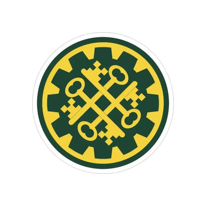 177th Military Police Brigade (U.S. Army) REVERSE PRINT Transparent Die-Cut STICKER 3 Inch Die-Cut Transparent - The Sticker Space