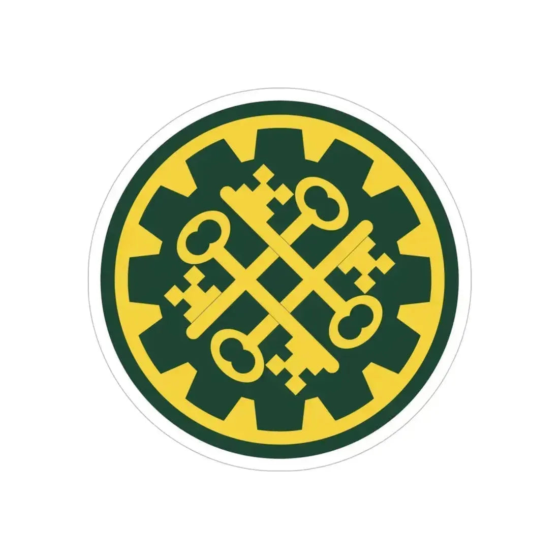 177th Military Police Brigade (U.S. Army) REVERSE PRINT Transparent Die-Cut STICKER 5 Inch Die-Cut Transparent - The Sticker Space