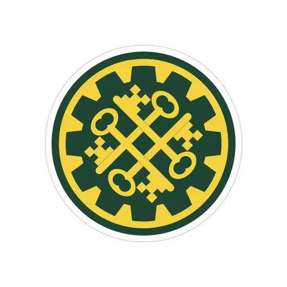 177th Military Police Brigade (U.S. Army) REVERSE PRINT Transparent Die-Cut STICKER 5 Inch Die-Cut Transparent - The Sticker Space