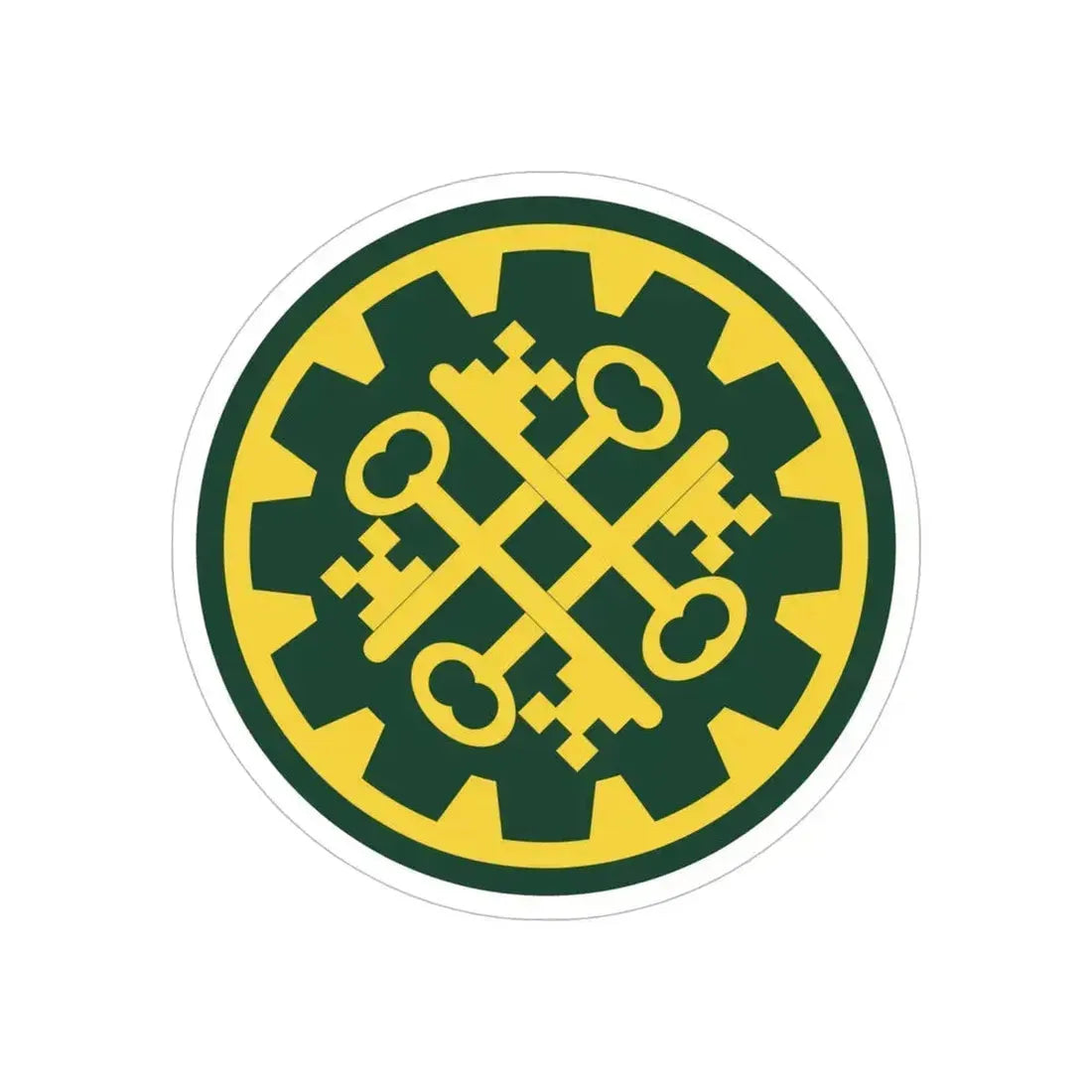 177th Military Police Brigade (U.S. Army) REVERSE PRINT Transparent Die-Cut STICKER 6 Inch Die-Cut Transparent - The Sticker Space