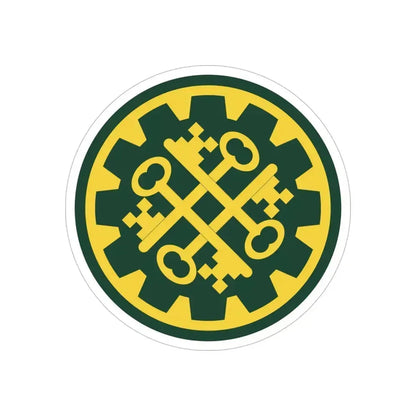 177th Military Police Brigade (U.S. Army) REVERSE PRINT Transparent Die-Cut STICKER 6 Inch Die-Cut Transparent - The Sticker Space