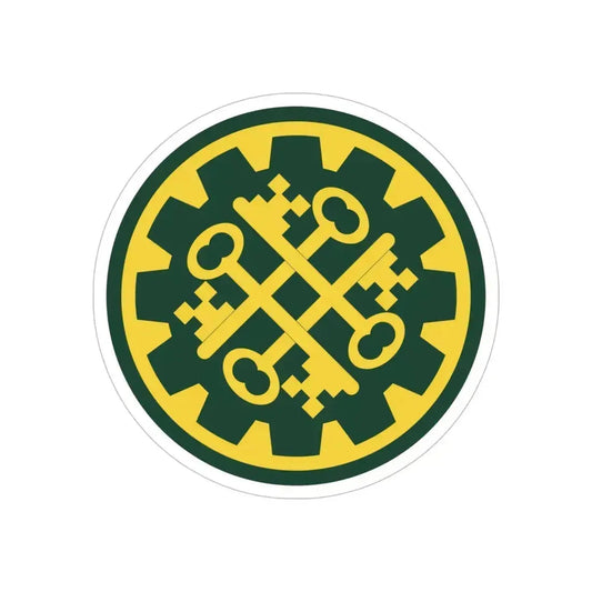 177th Military Police Brigade (U.S. Army) REVERSE PRINT Transparent Die-Cut STICKER 6 Inch Die-Cut Transparent - The Sticker Space