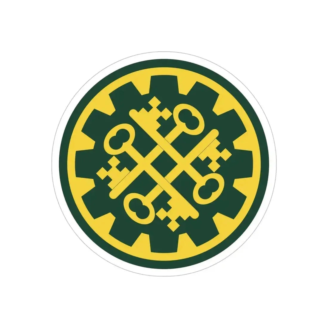 177th Military Police Brigade (U.S. Army) REVERSE PRINT Transparent Die-Cut STICKER - The Sticker Space