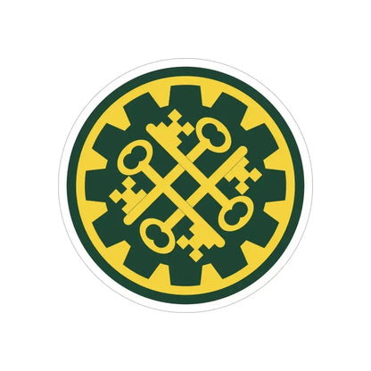 177th Military Police Brigade (U.S. Army) REVERSE PRINT Transparent Die-Cut STICKER - The Sticker Space