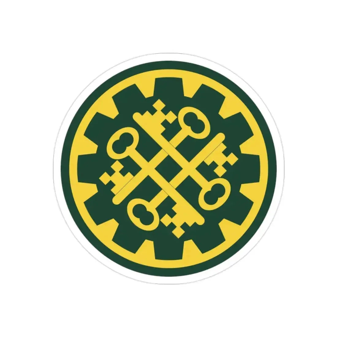 177th Military Police Brigade (U.S. Army) REVERSE PRINT Transparent Die-Cut STICKER - The Sticker Space