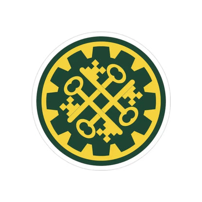 177th Military Police Brigade (U.S. Army) REVERSE PRINT Transparent Die-Cut STICKER - The Sticker Space