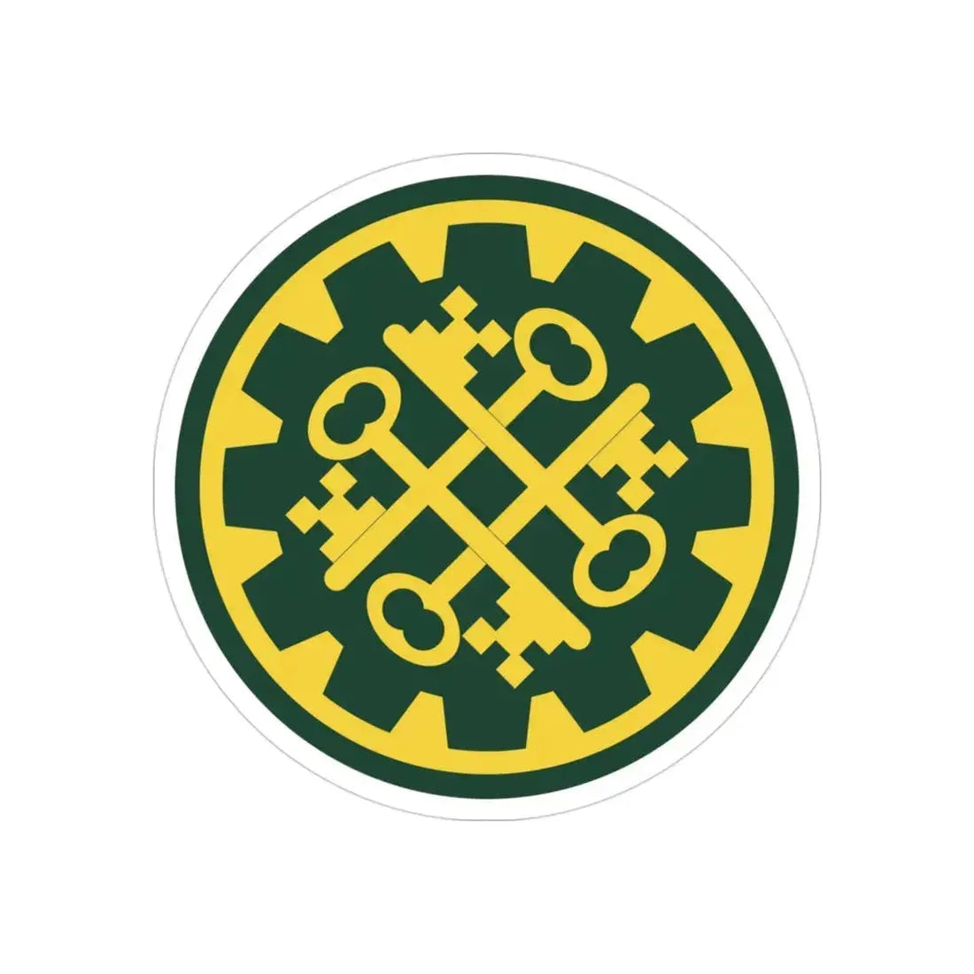 177th Military Police Brigade (U.S. Army) REVERSE PRINT Transparent Die-Cut STICKER - The Sticker Space