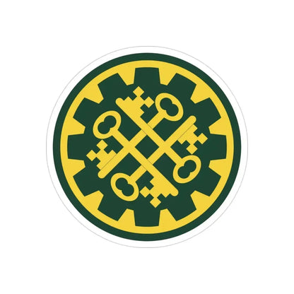 177th Military Police Brigade (U.S. Army) REVERSE PRINT Transparent Die-Cut STICKER - The Sticker Space