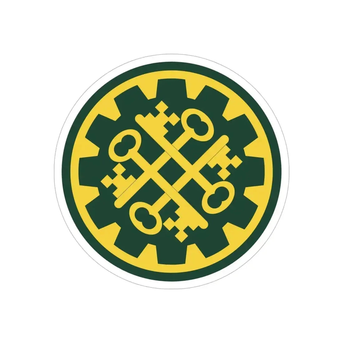 177th Military Police Brigade (U.S. Army) REVERSE PRINT Transparent Die-Cut STICKER - The Sticker Space