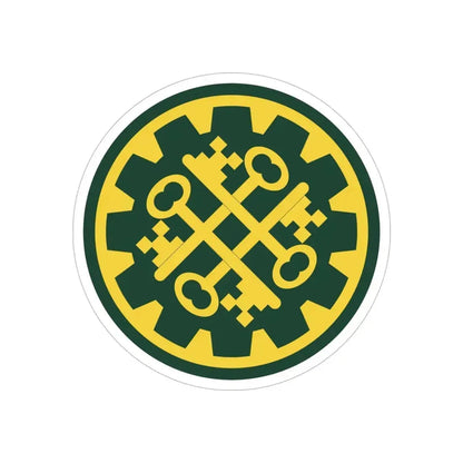 177th Military Police Brigade (U.S. Army) REVERSE PRINT Transparent Die-Cut STICKER - The Sticker Space